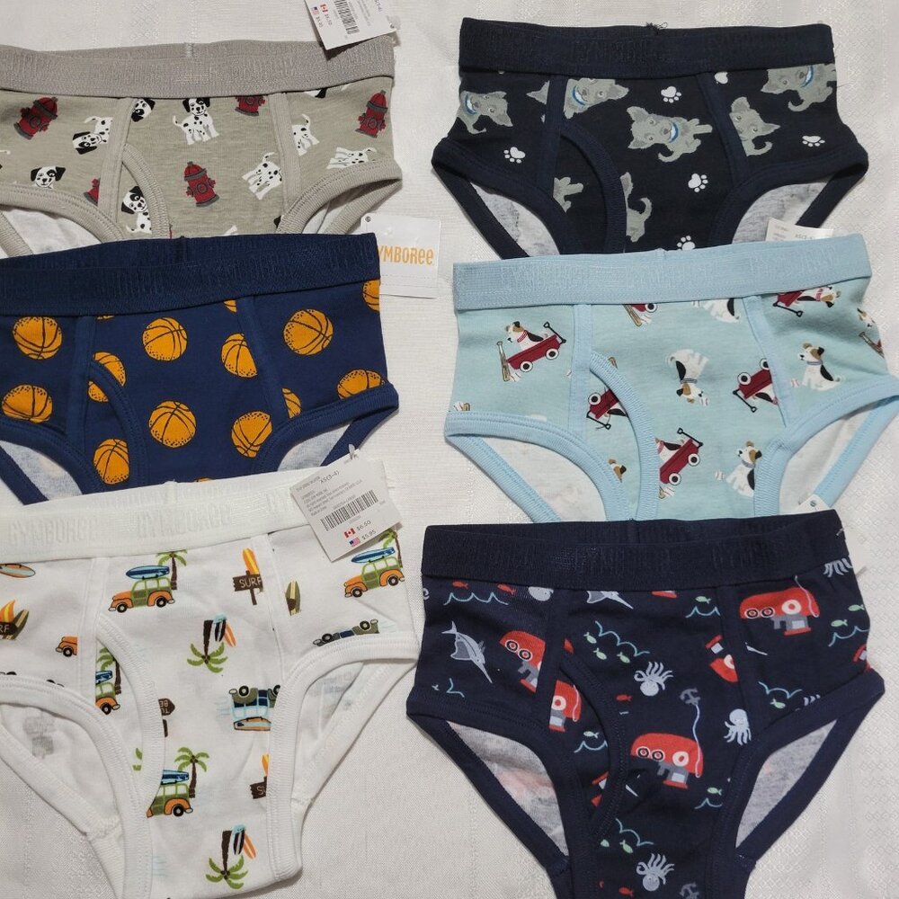 Gymboree size 3-4 boys NWT Underwear 6 pair. Mixed Bin Z33